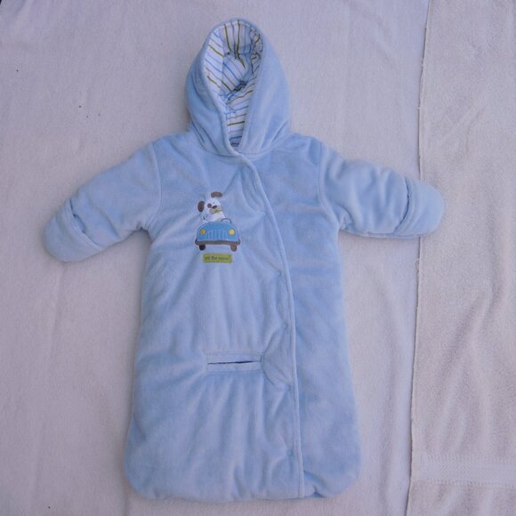 4/$25 Child of Mine Baby Boy Bunting Snap Close Winter Snow Suit Size 3-6 Months - Picture 10 of 10